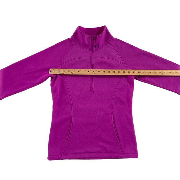 Under Armour Sweater Womens Size XS Fuschia Half Zip Pullover Fleece Semi Fitted - Picture 4 of 7